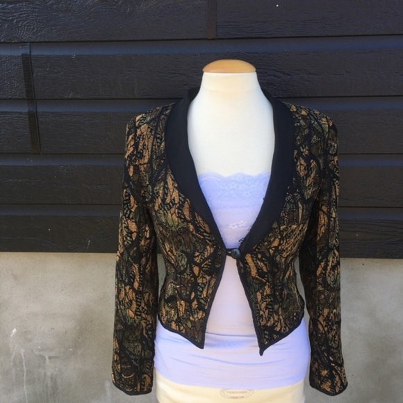 NWT TERRA NOSTRA blazer with removable collar Sz 6 - Picture 4 of 7